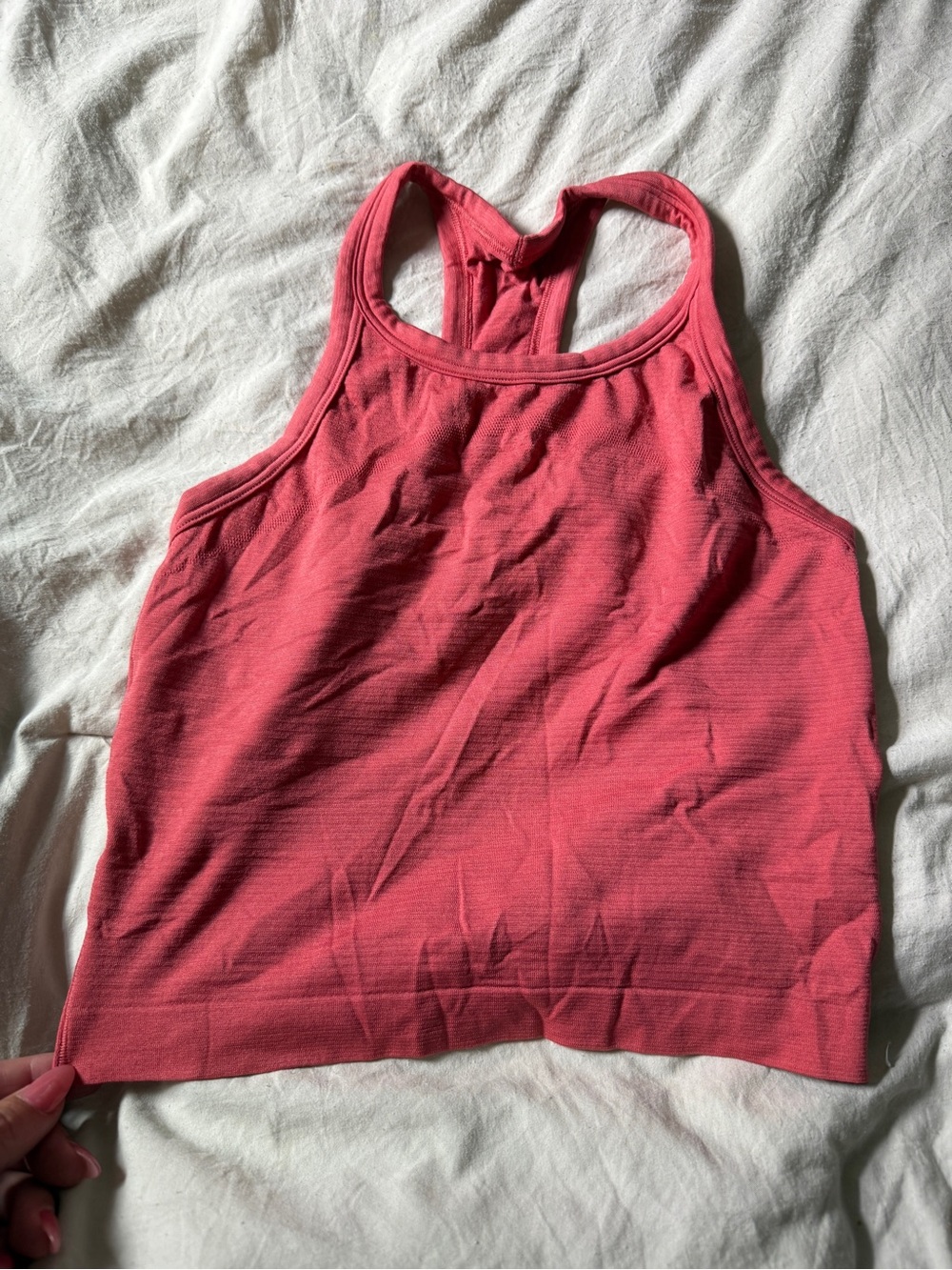 lululemon athletica Pink Red Racerback Tank Top